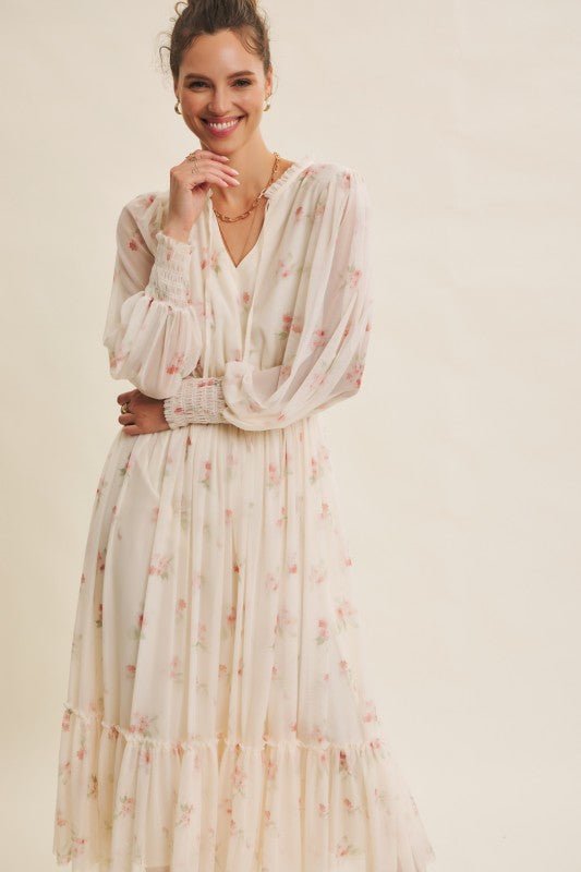 Sweetheart Floral Midi Dress - The Dragonfly Boutique