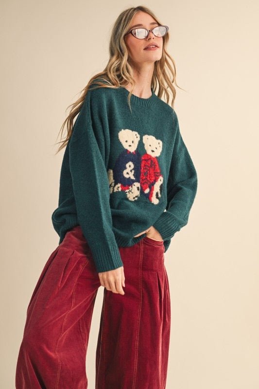 Teddy Bear Sweater - The Dragonfly Boutique