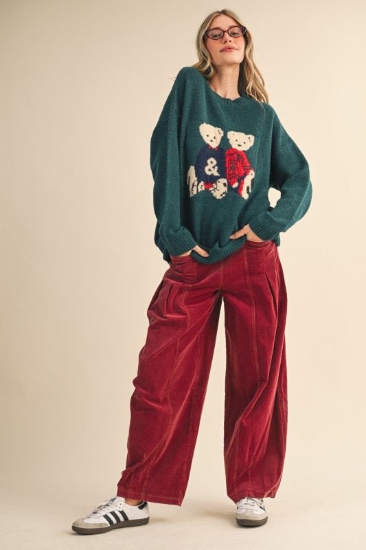 Teddy Bear Sweater - The Dragonfly Boutique