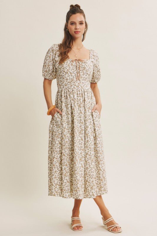 The Anastasia Midi Dress - The Dragonfly Boutique