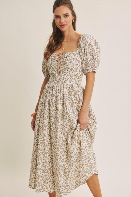The Anastasia Midi Dress - The Dragonfly Boutique