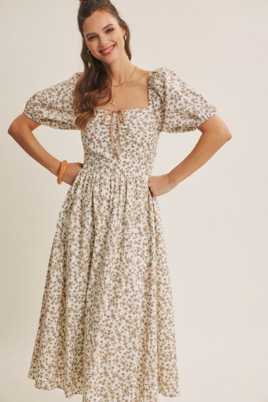 The Anastasia Midi Dress - The Dragonfly Boutique