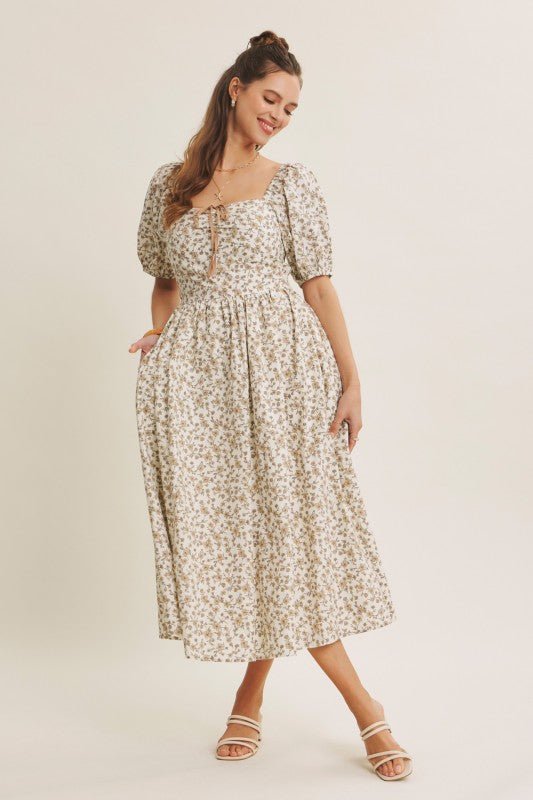The Anastasia Midi Dress - The Dragonfly Boutique