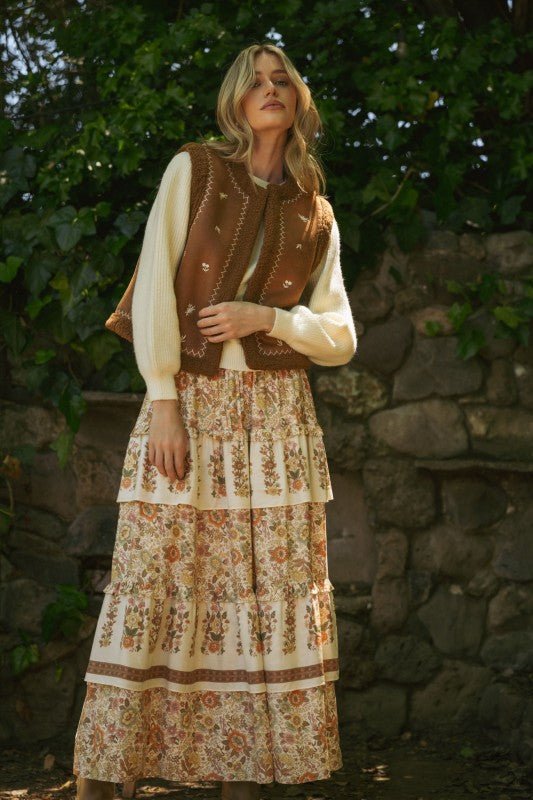 The Autumn Midi Skirt - The Dragonfly Boutique