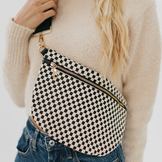 The Westlyn Woven Checkered Bag - The Dragonfly Boutique
