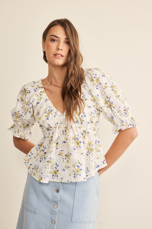 Touch of Spring Top - The Dragonfly Boutique