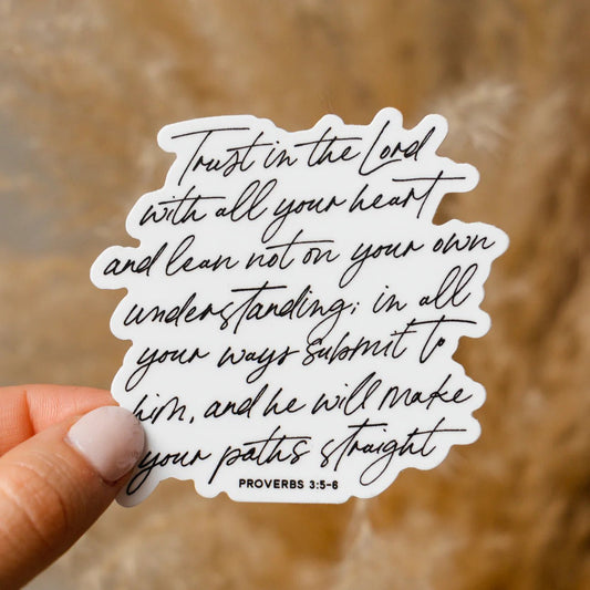 Trust in the Lord Sticker - The Dragonfly Boutique