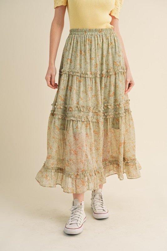 Wildflower Midi Skirt - The Dragonfly Boutique