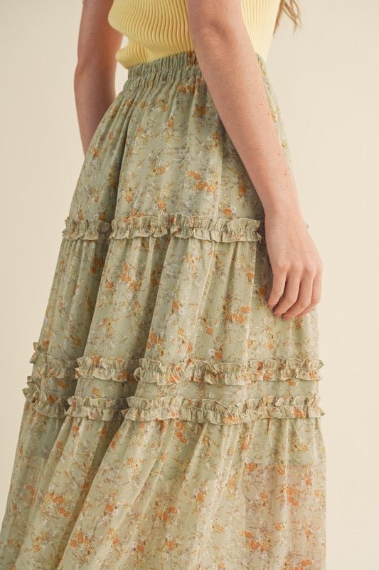 Wildflower Midi Skirt - The Dragonfly Boutique