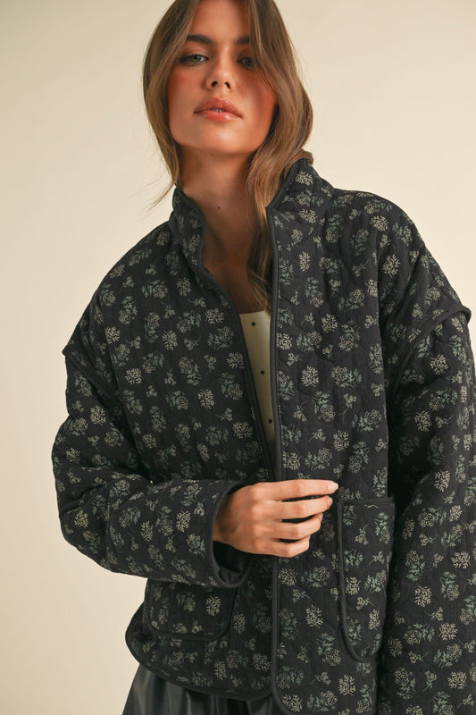 Wrapped Up Quilted Jacket - The Dragonfly Boutique