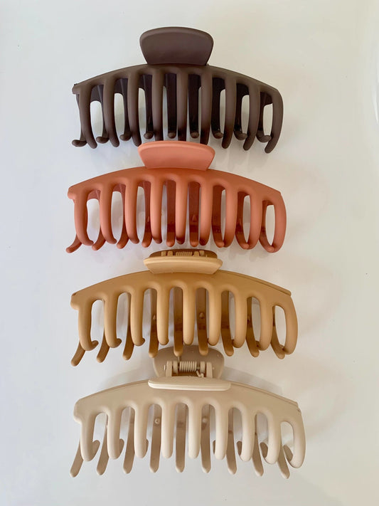 8 Large Fall Autumn Hair Clips Claw Accessories Spa Salon - The Dragonfly Boutique