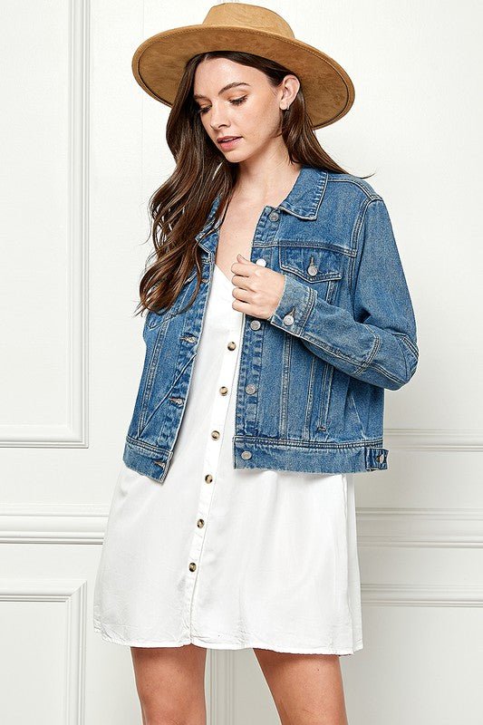 Beautiful Day Denim Jacket - The Dragonfly Boutique
