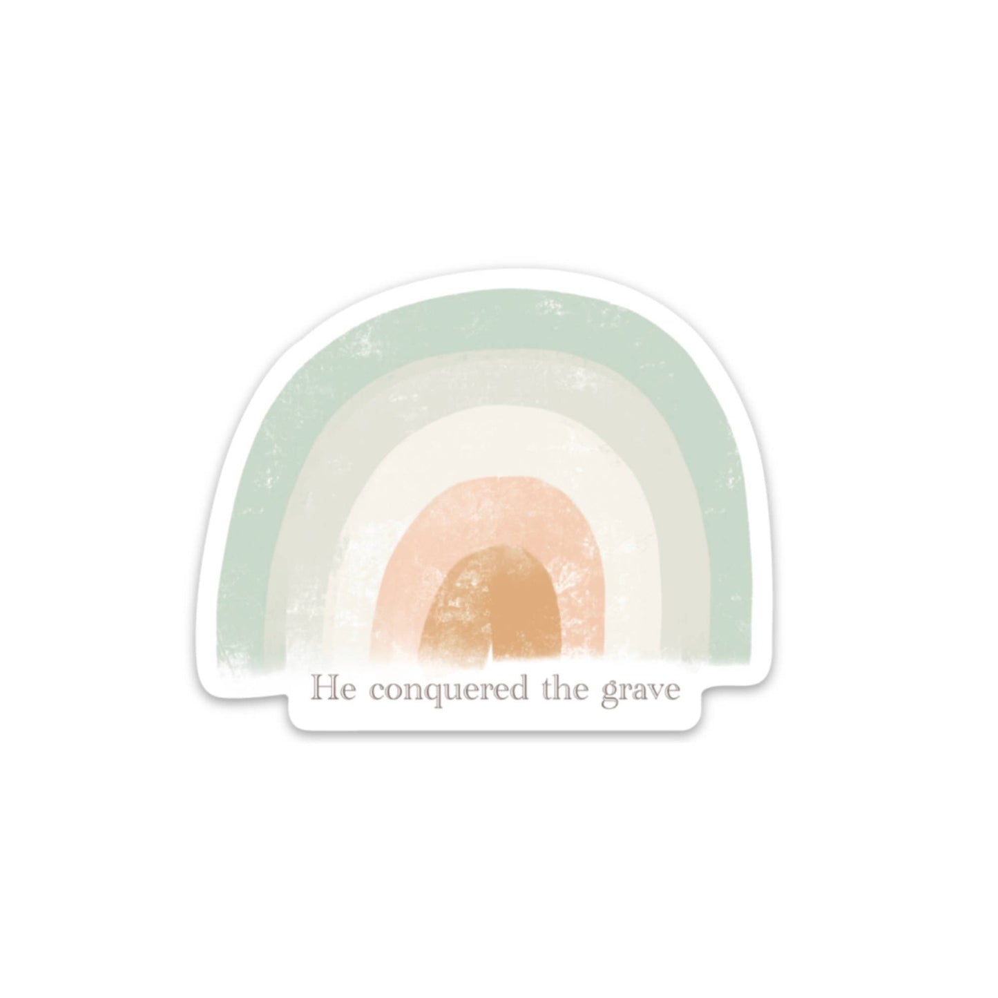 Jesus sticker | He conquered the grave | Christian stickers - The Dragonfly Boutique