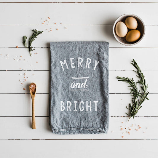Merry & Bright Tea Towel - The Dragonfly Boutique