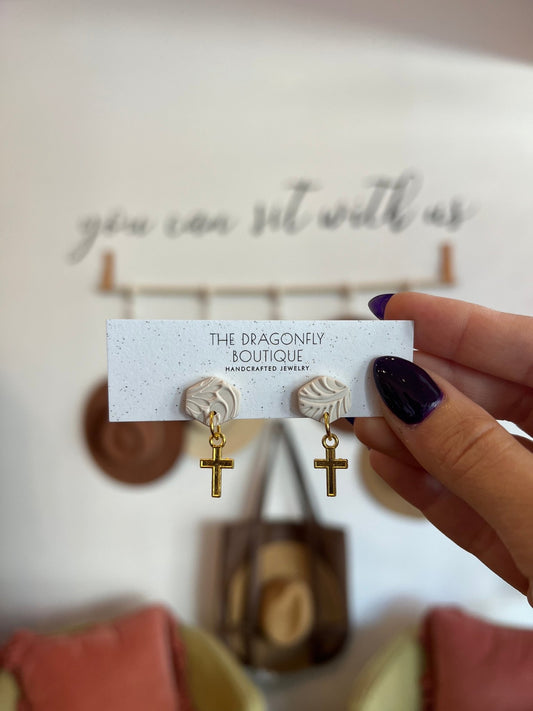 On the Cross Earring - The Dragonfly Boutique