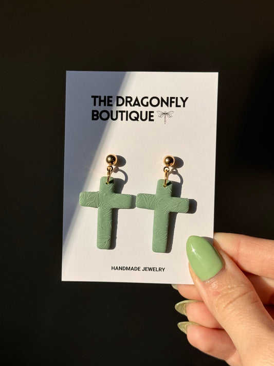 The Cross Earring (2 Colors) - The Dragonfly Boutique