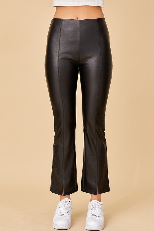 Try Your Best Pleather Pants - The Dragonfly Boutique